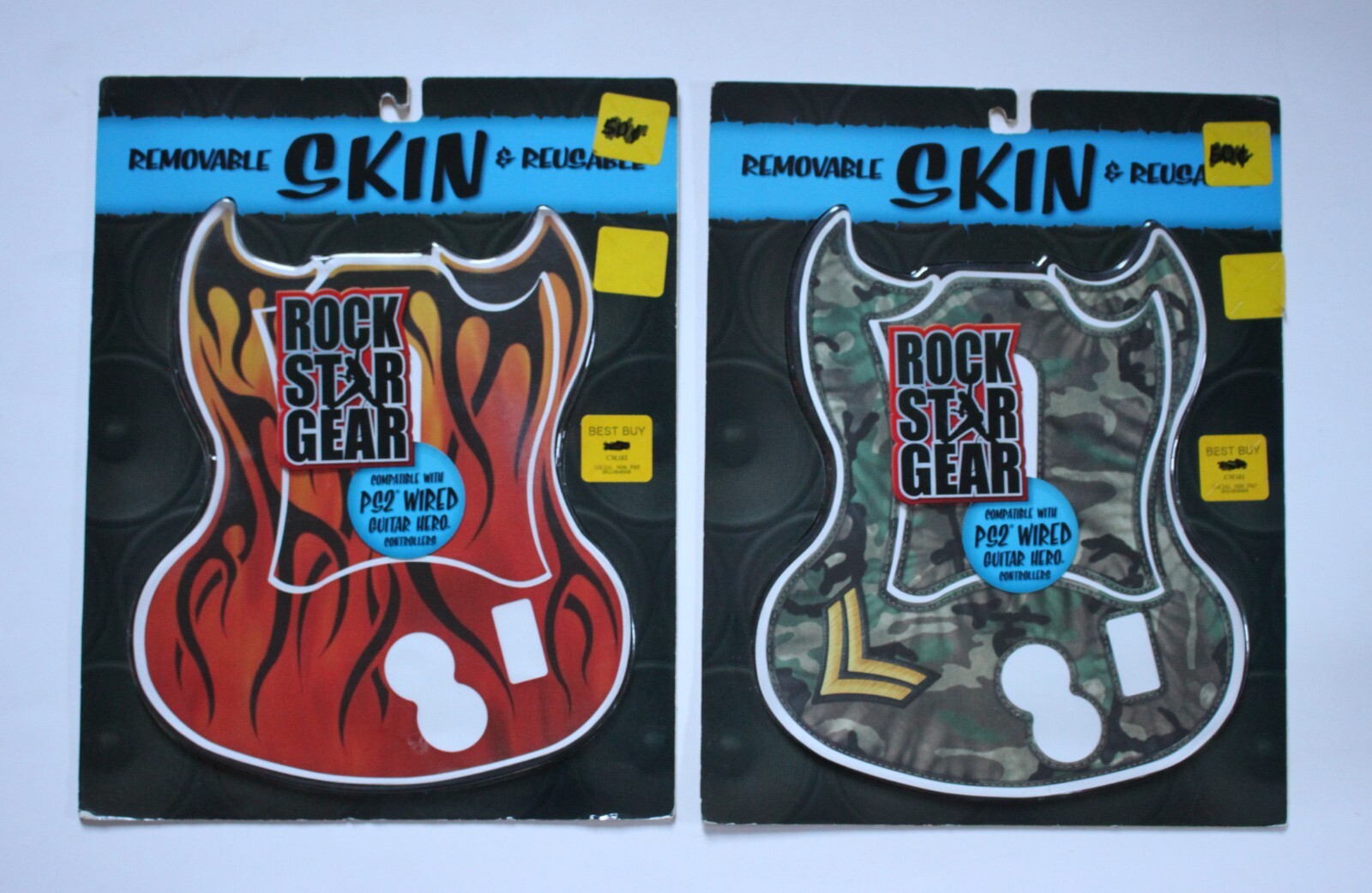 Rock Star Gear Removable Reusable Skins Sony PS2 Wired Guitar Hero Play Station