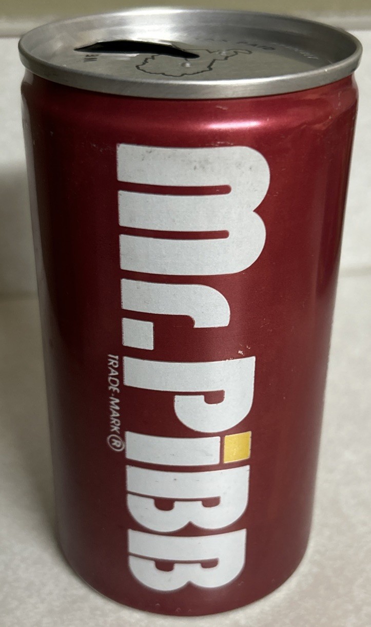 Mr. PIBB EMPTY 12oz. All-Aluminum Soda Can-W. Virginia Tax Paid, Zanesville, OH.