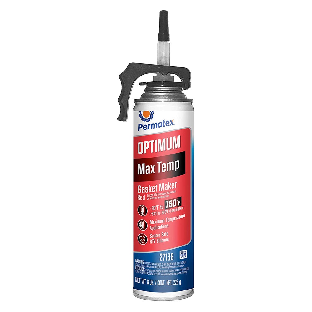Permatex Gasket Making Compound 27138; Optimum Red Silicone 8oz Pressurized Can