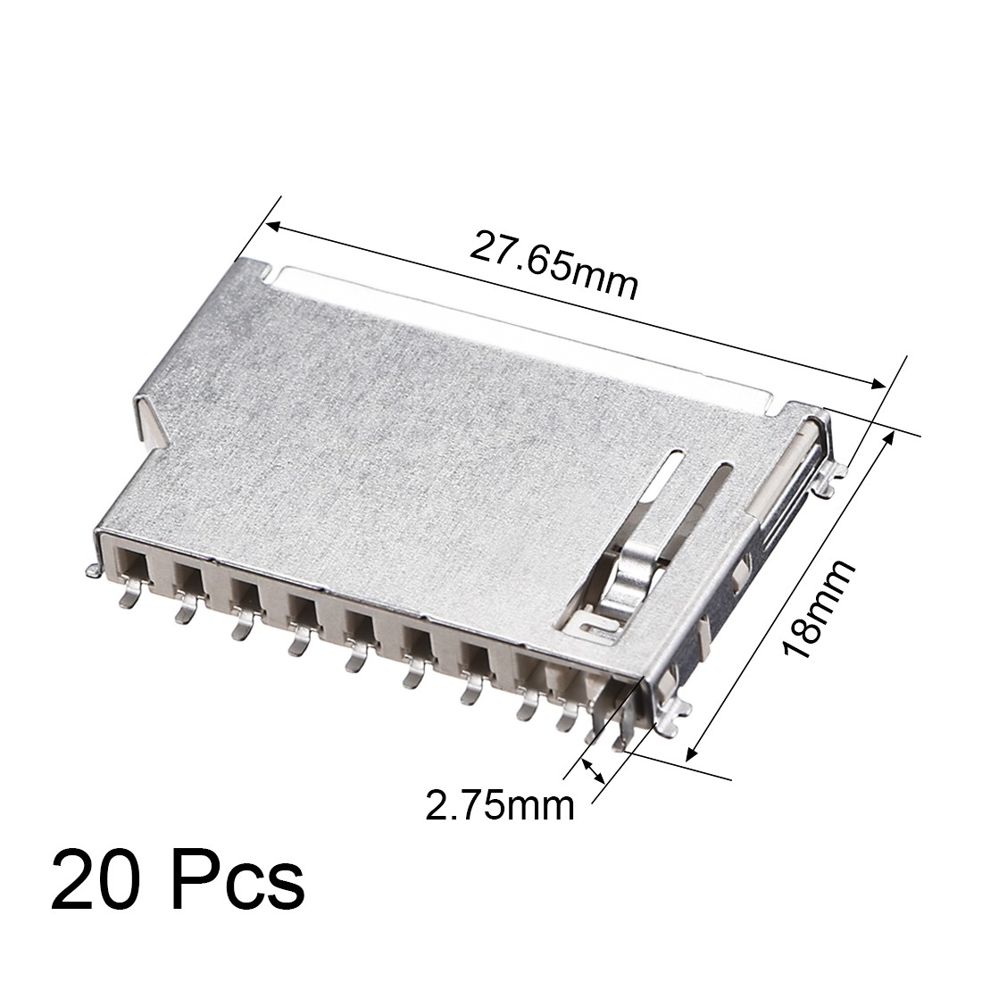 SD Memory Card Socket Short Body 11 Pin PCB Mount Connector 20pcs