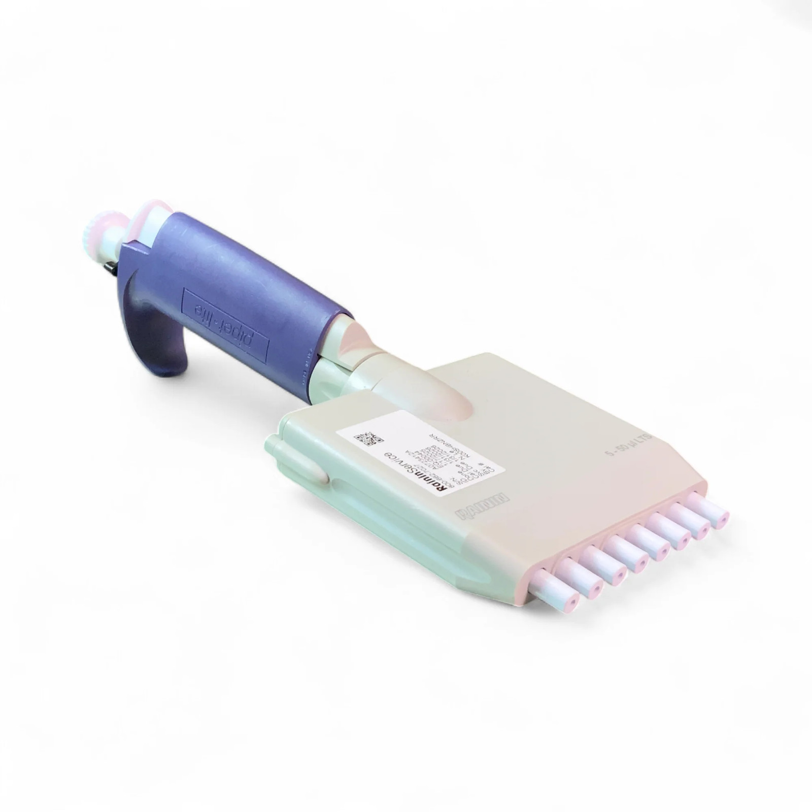 Rainin Pipet-Lite LTS 8 Channel Manual Pipette L50 5-50 µL CALIBRATED W WARRANTY