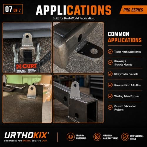 2 PCS Weld on Tabs, 1/2" Hole, 1/4" Thick – Shock Mount & Weld on Tabs 2 PCS