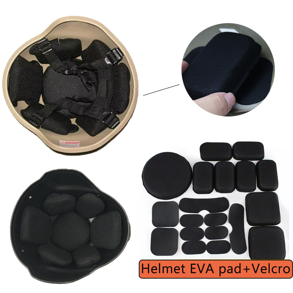 Combat Helmets 19-Piece Helmet Liner Soft Pads Replacement Kit Breathable Pads