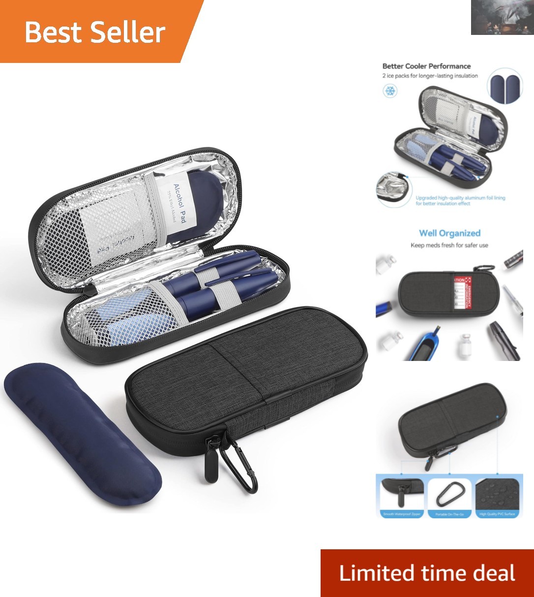 Waterproof Insulin Pen Cooling Case - Organized Storage for Diabetic Essentials