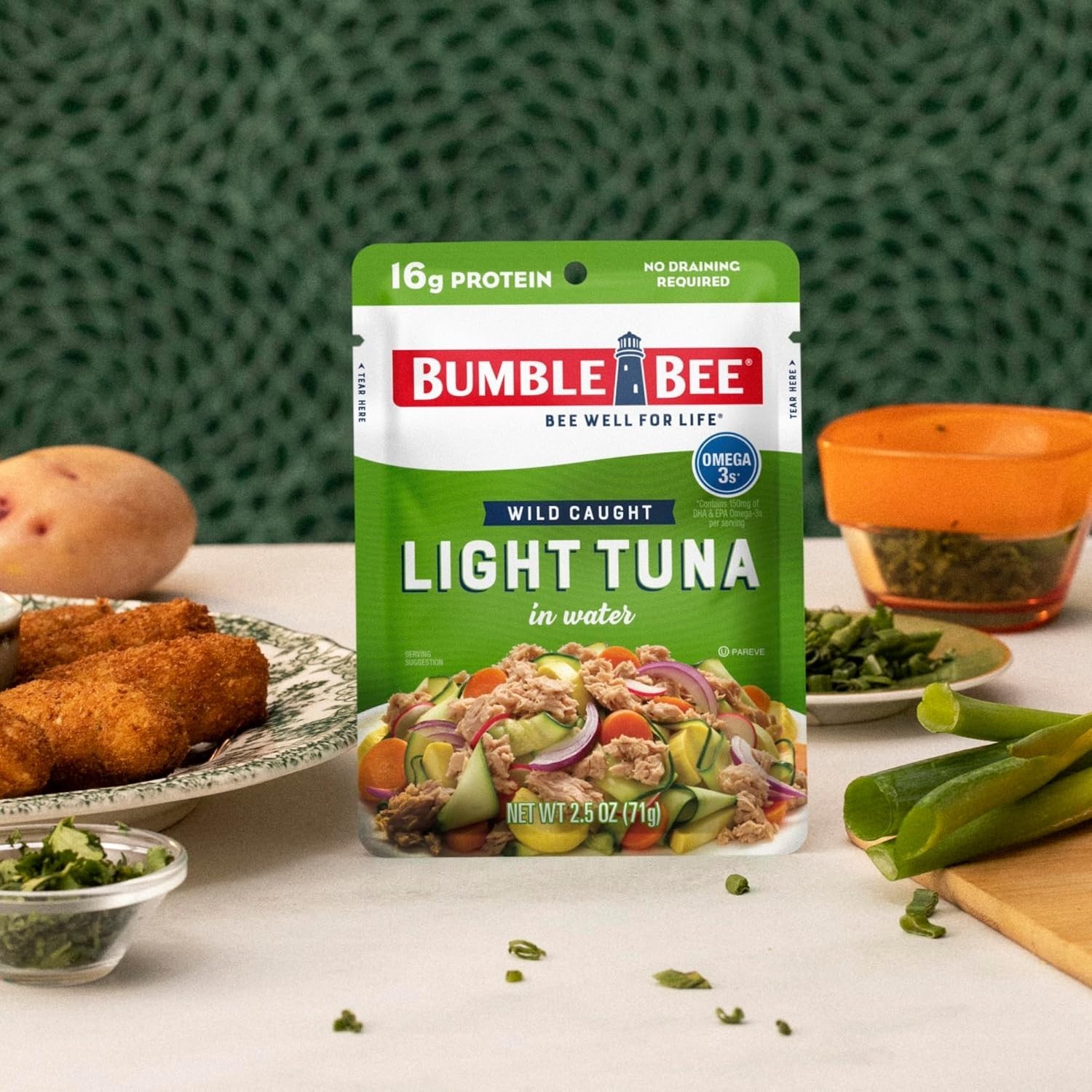 Atún claro en trozos Bumble Bee en agua, 70 g ( 3 paquete de), 16 g de proteína