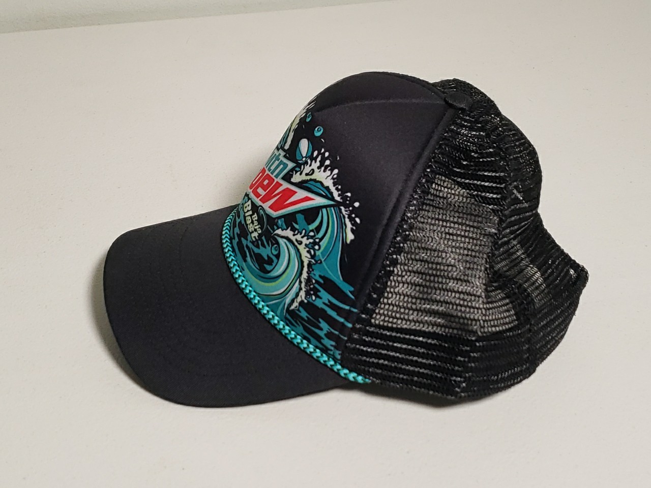 Mountain Dew Baja Blast Big Waves Trucker Hat Black/Multi-Color
