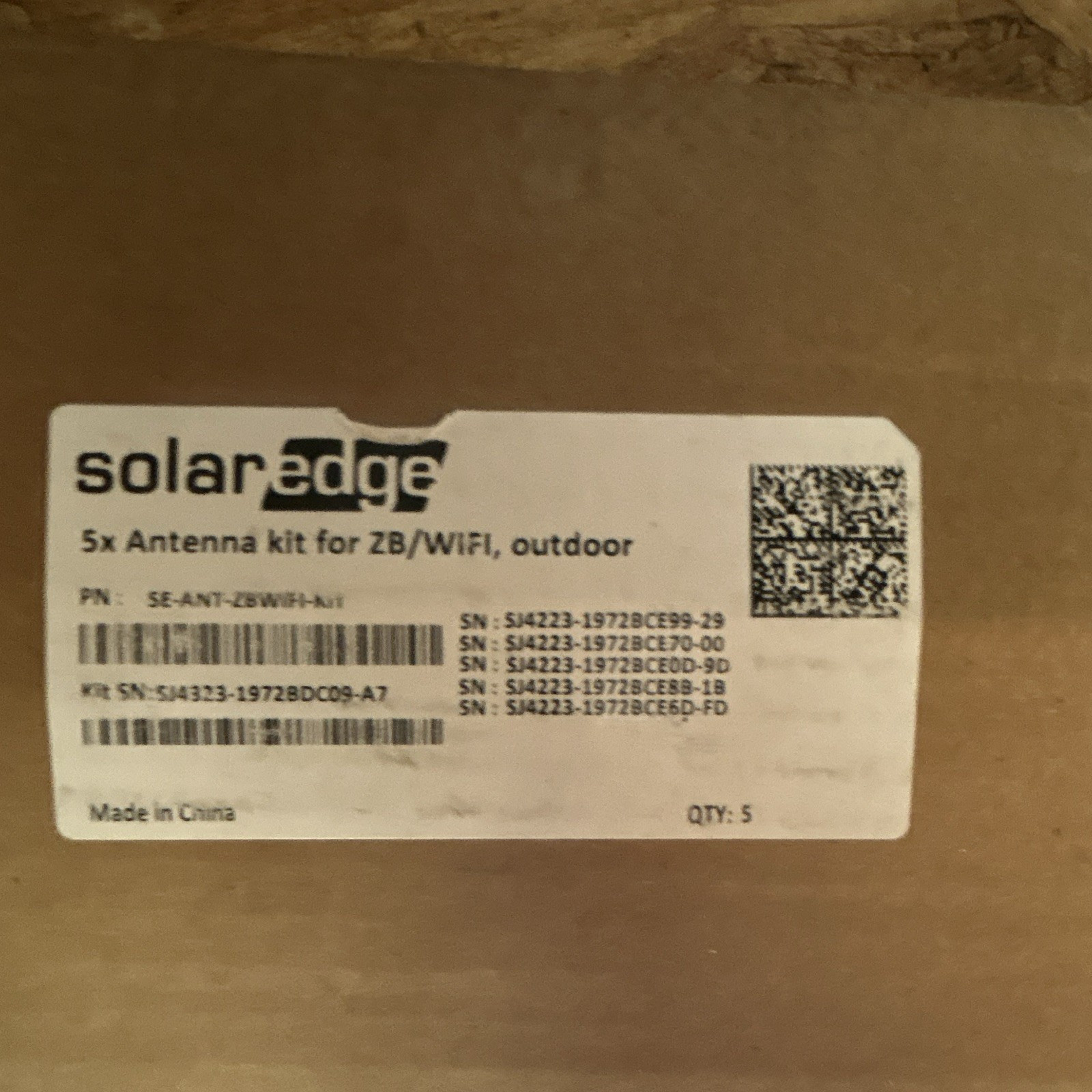 SolarEdge 5x Antenna Kit ZB/WiFi Outdoor for Zigbee/WiFi SE-ANT-ZBWF-ANT