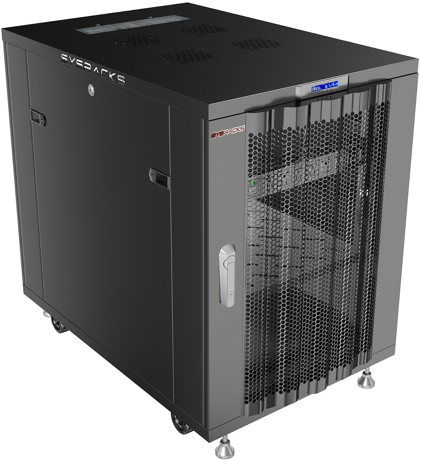 Sysracks 18U 39'' Deep IT Network Data Server Rack Cabinet Mesh Vented Door
