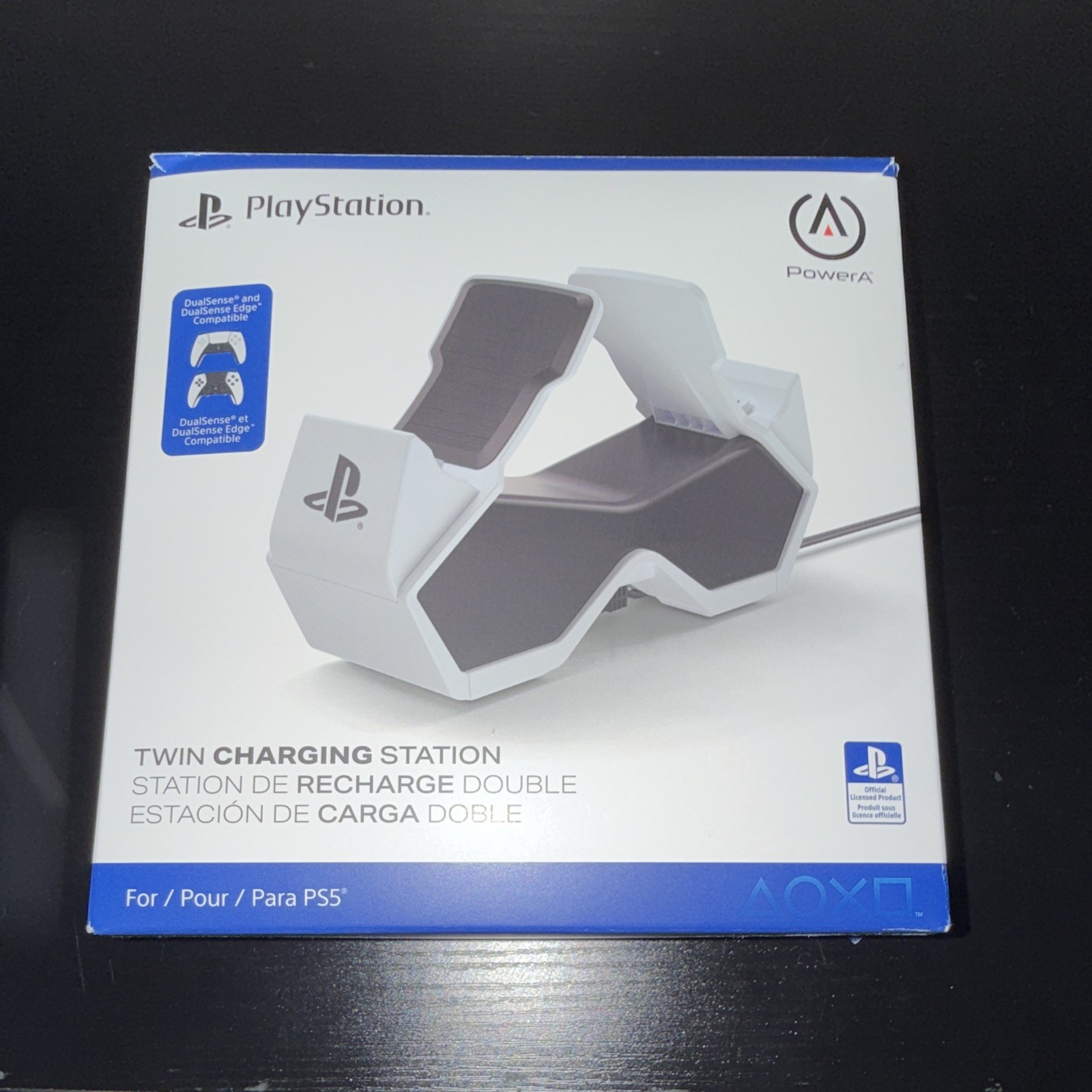 PowerA PS5 DualSense Twin Charging Dock Station White/Black Weighted Base