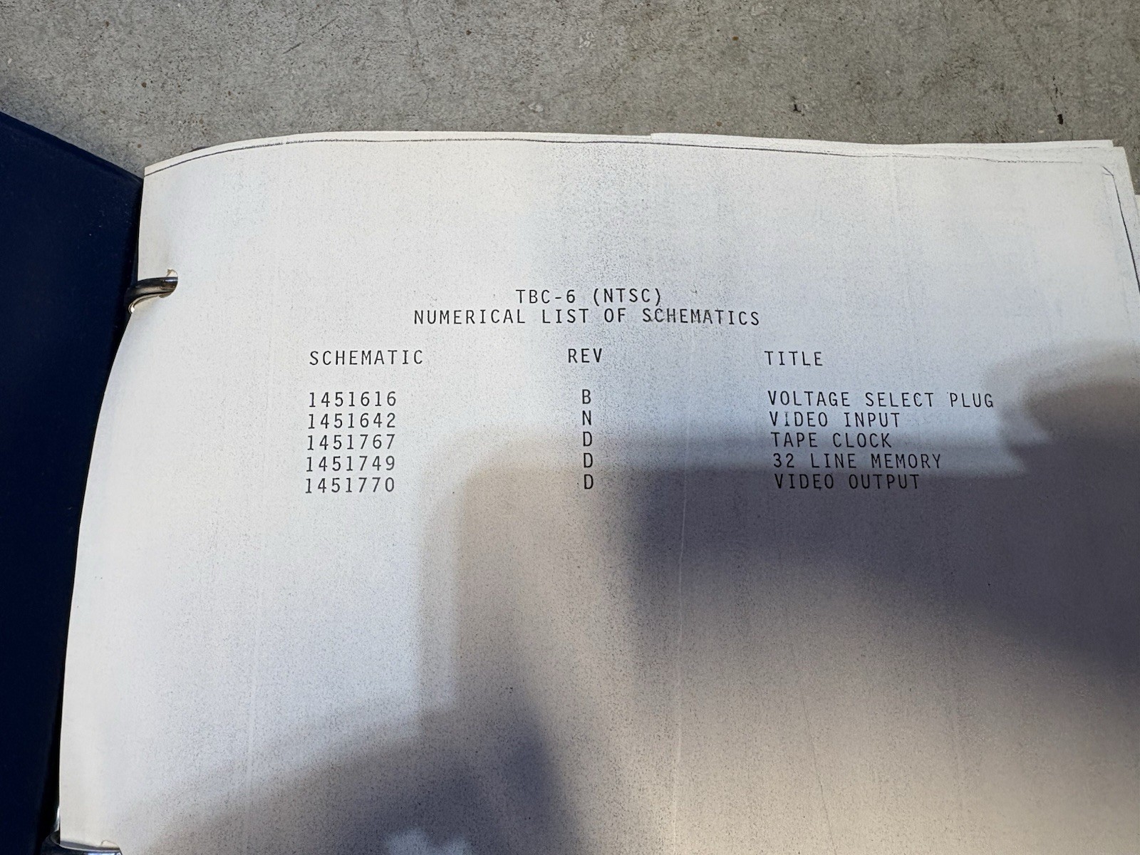 Ampex TBC-6 TBC 6 Schematics NTSC TBC6