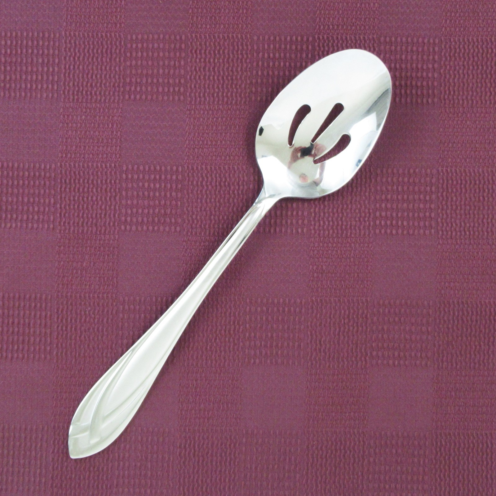 Hampton Lace Frosted serving spoon stainless steel utensils pierced