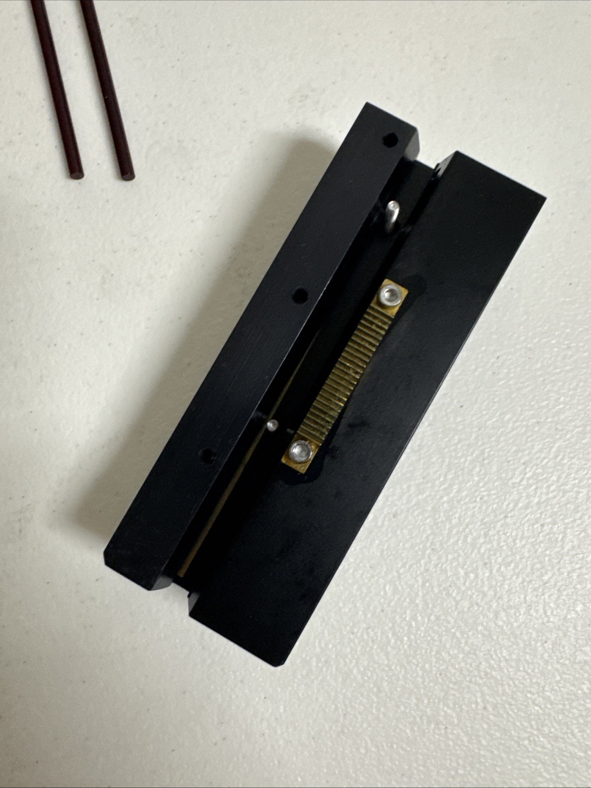 Olympus Microscope BH2 Sliding Focus Block Assembly & Name Plate