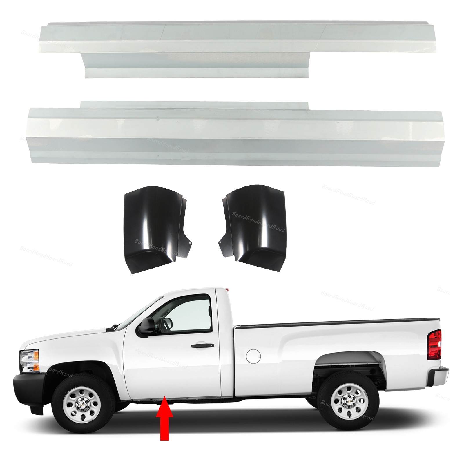 Fits 2007-2013 Chevy Silverado 1500 2500HD Outer Rocker Panels &Cab Corners Pair