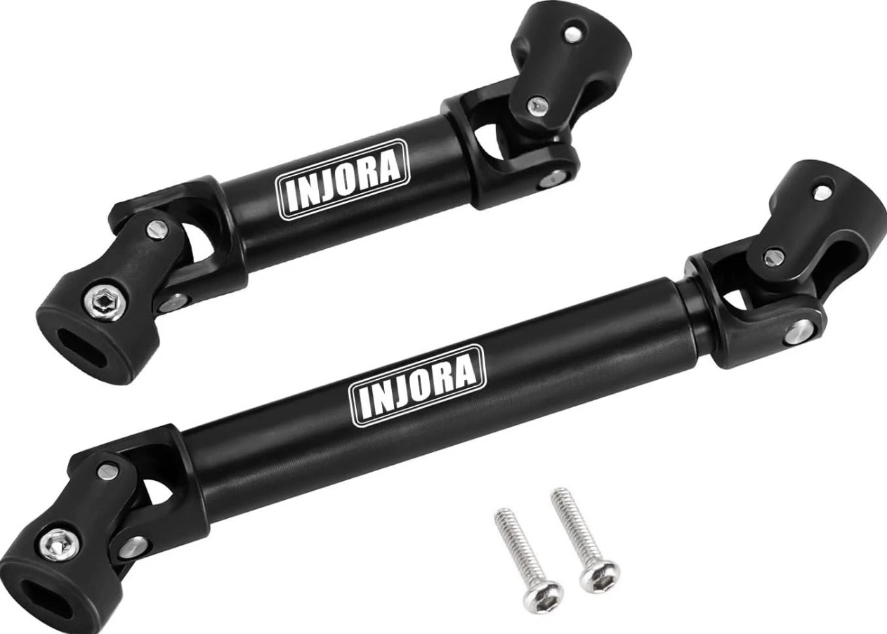 INJORA Hardened Steel Drive Shafts for 1/18 TRX4M High Trail K10 F150 (4M-84BK)