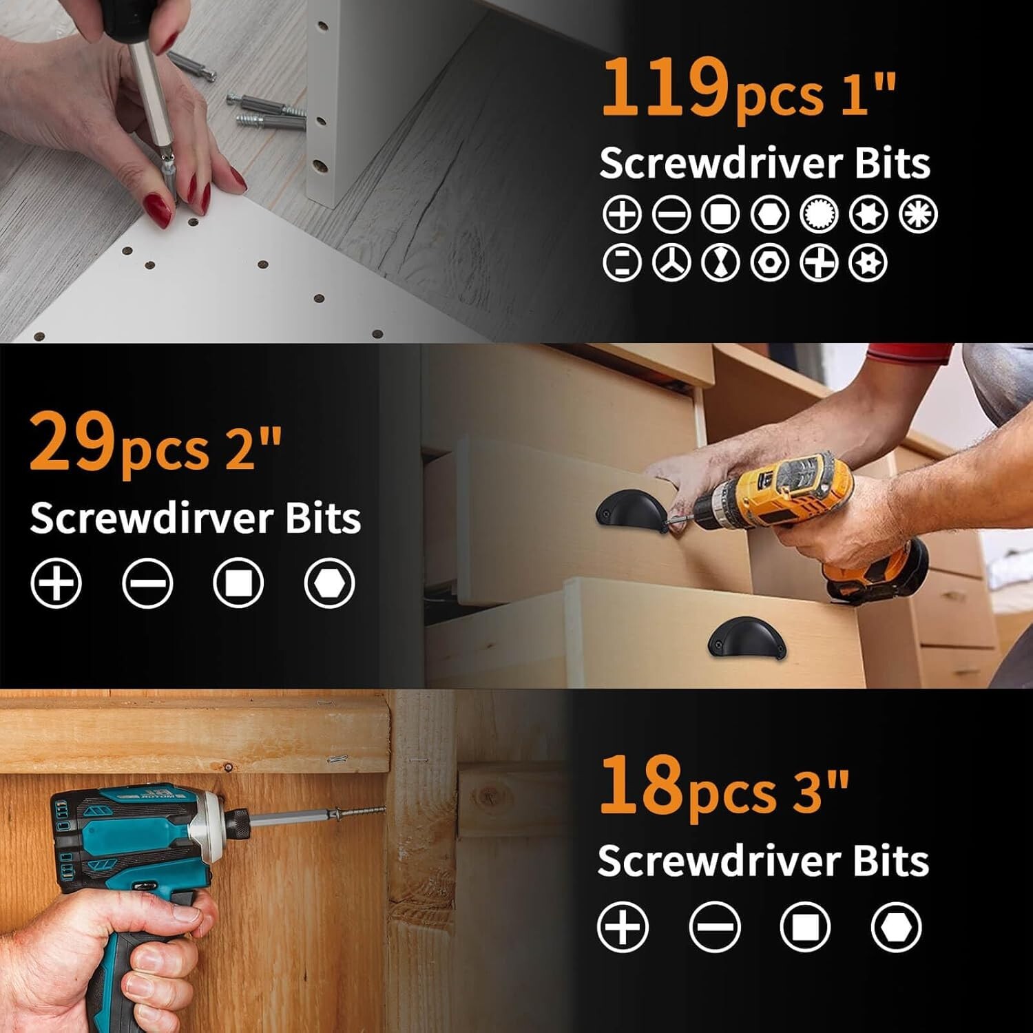 Screwdriver Bit Tool Kit Set Craftsman Home Repair 228 Pcs Screwdriver Bit Set