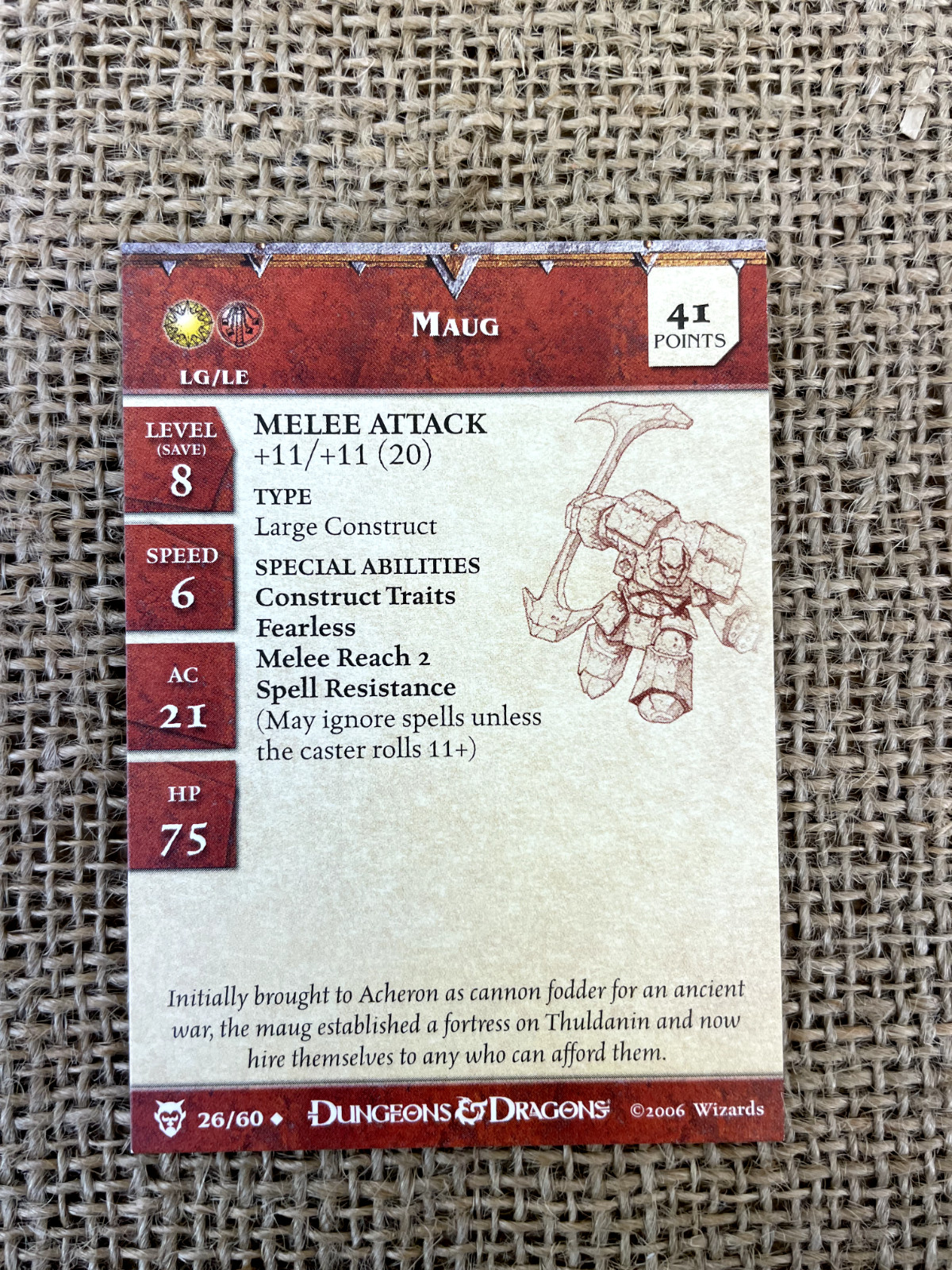 2006 DUNGEONS & DRAGONS D&D MAUG 26/60 LG/LE41 GIANT MINIATURE WIZARDS