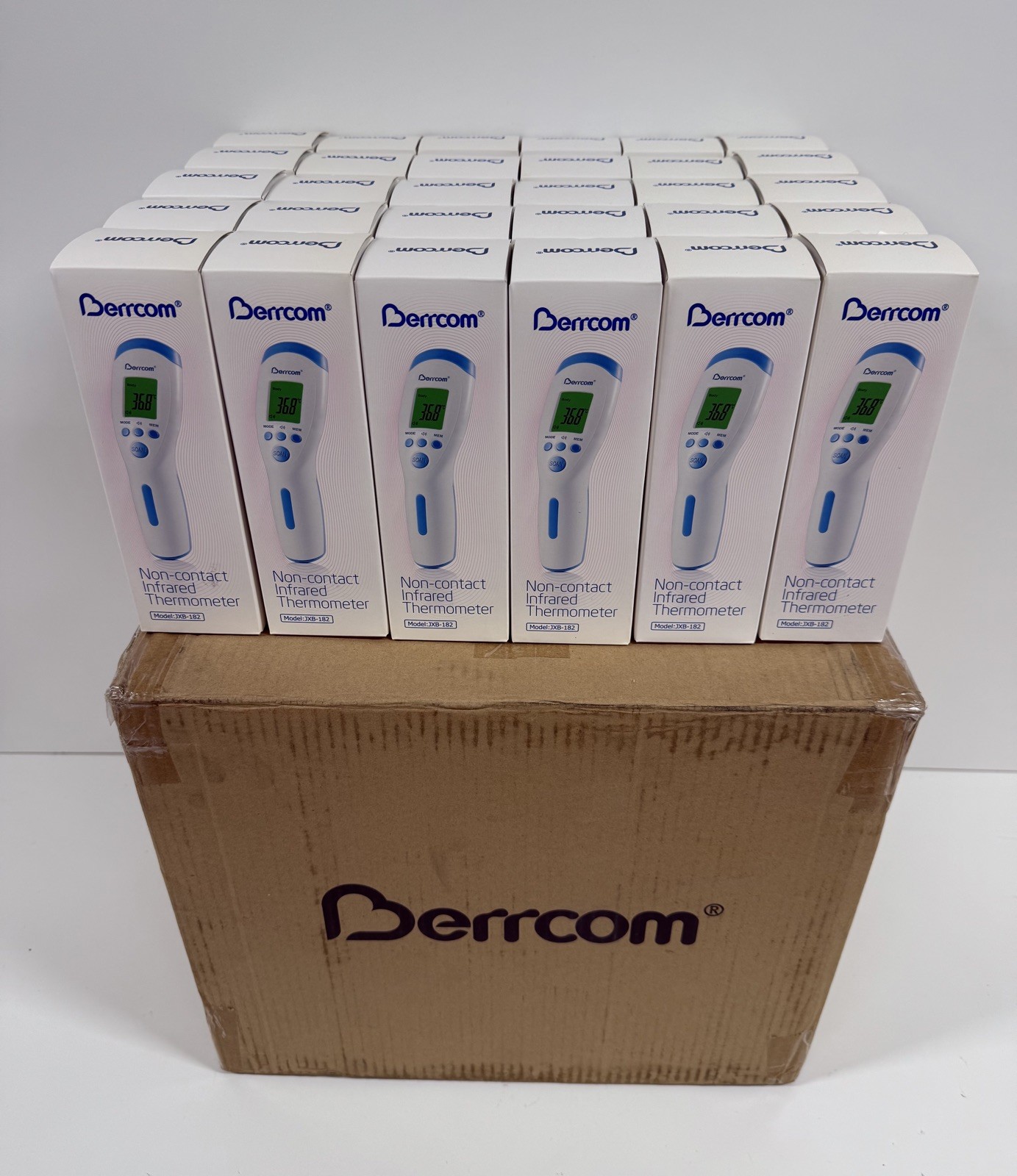 Lot of 30 Berrcom Non-Contact Infrared Forehead Thermometer Medical Grad JXB-182