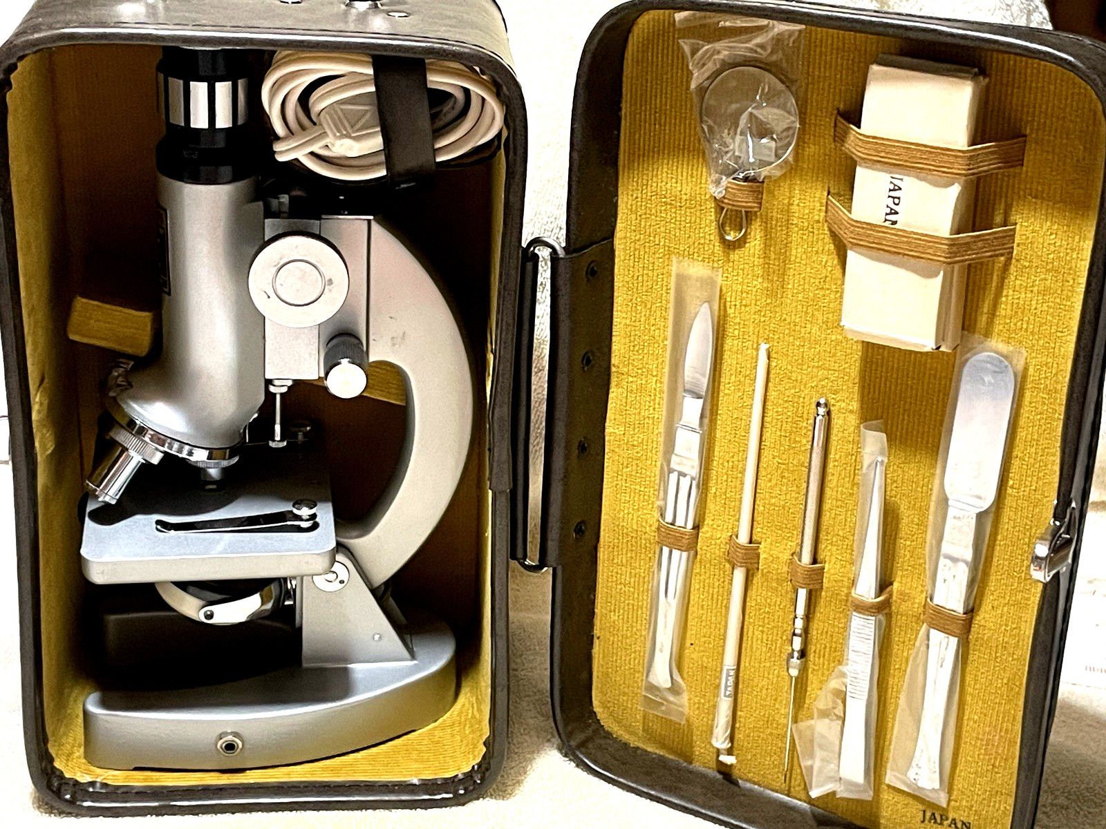 Vintage 1200x Microscope Jason Venture 4000 Model 707 + Case & Box 1968