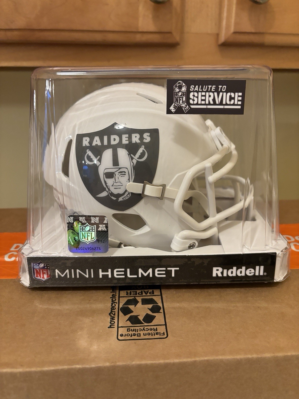 Las Vegas Raiders Custom Salute to Service 3.0 Mini Football Helmet Speed