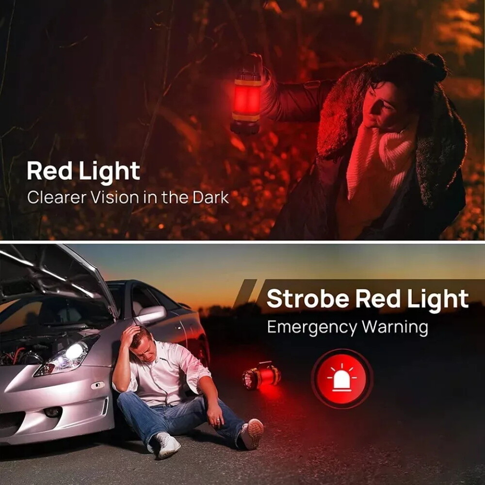 LED Camping USB Lantern Rechargeable Camping Tent Light Lamp Flashlight Portable