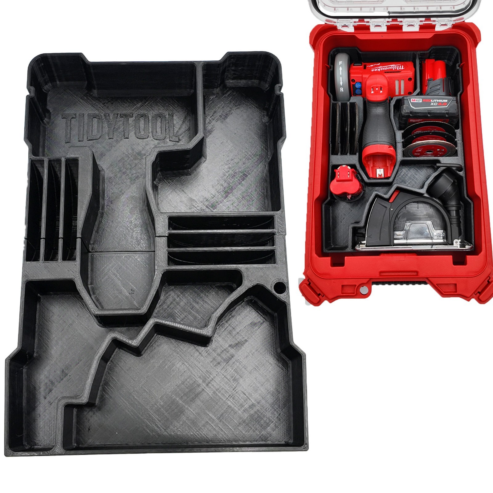M12 Fuel 3" Compact Cut Off Tool Organizer Insert Milwaukee Packout 2522-20 8435