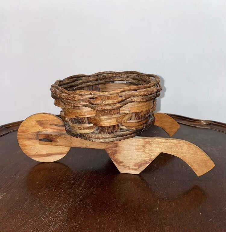 Vintage Wheelbarrow Basket Decor Cottagecore