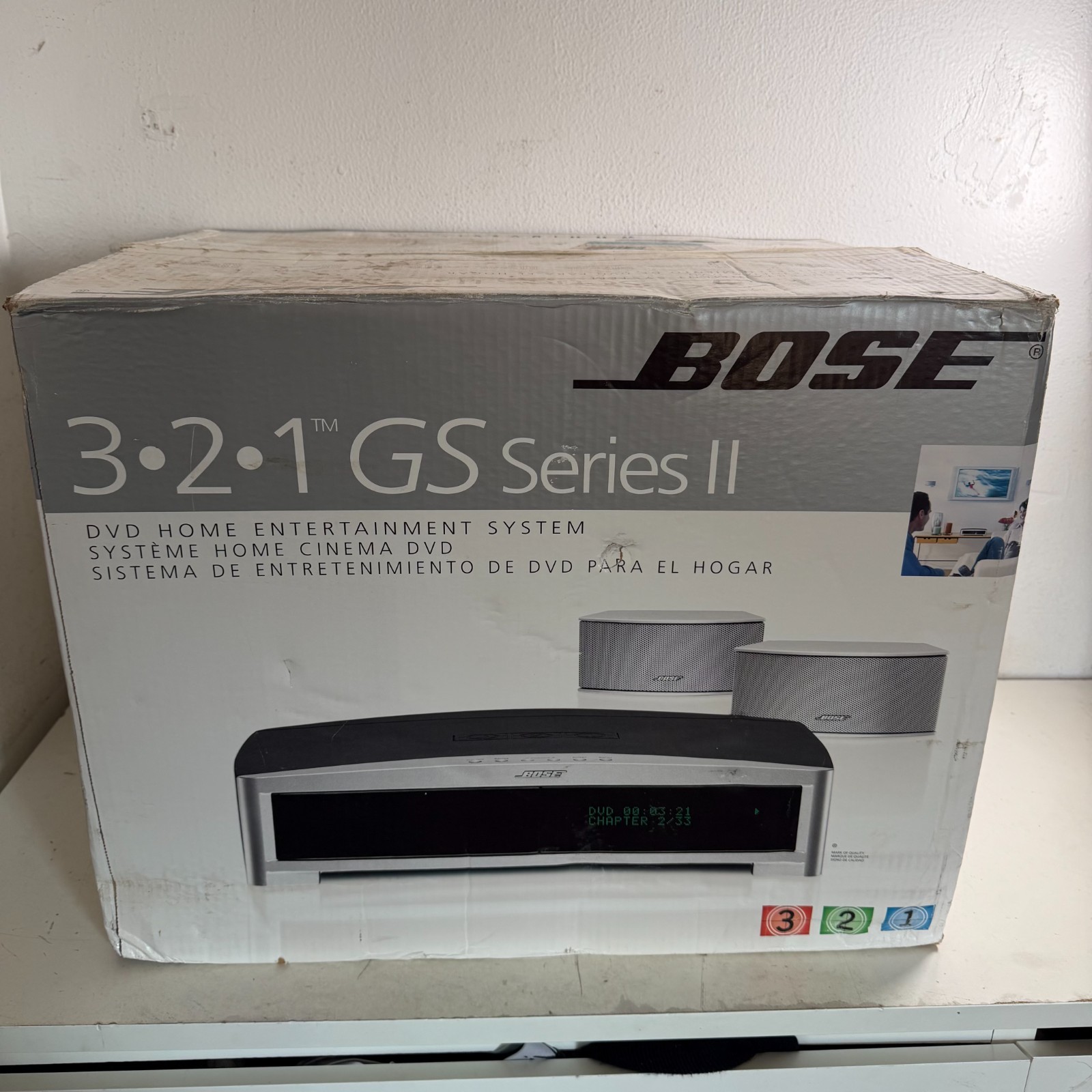 Bose 321 GS Series II Silver 120V AM/FM Radio DVD/CD Home Entertainment System