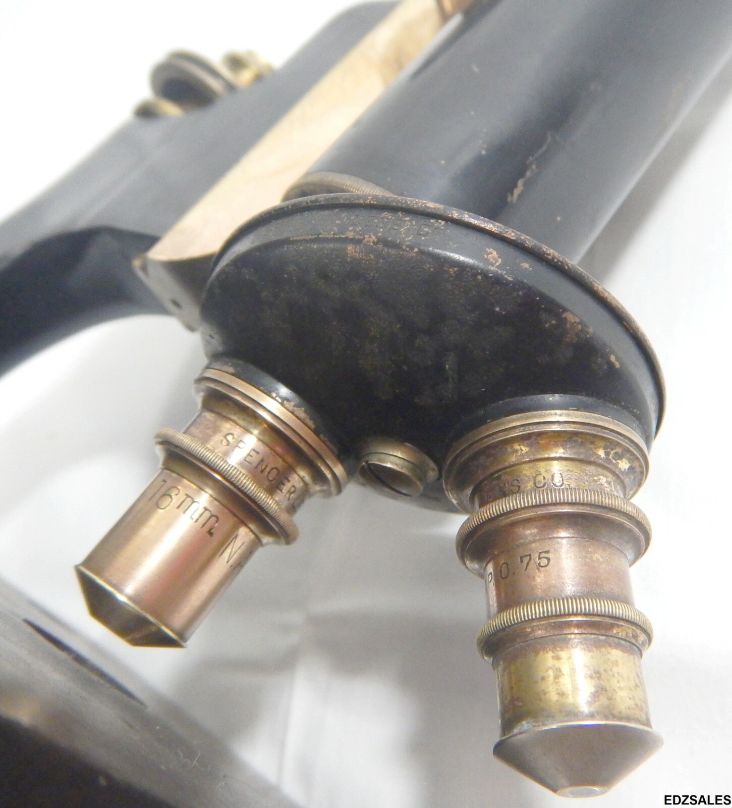 Spencer Lens Buffalo NY Antique Microscope w/2 Objective Lenses