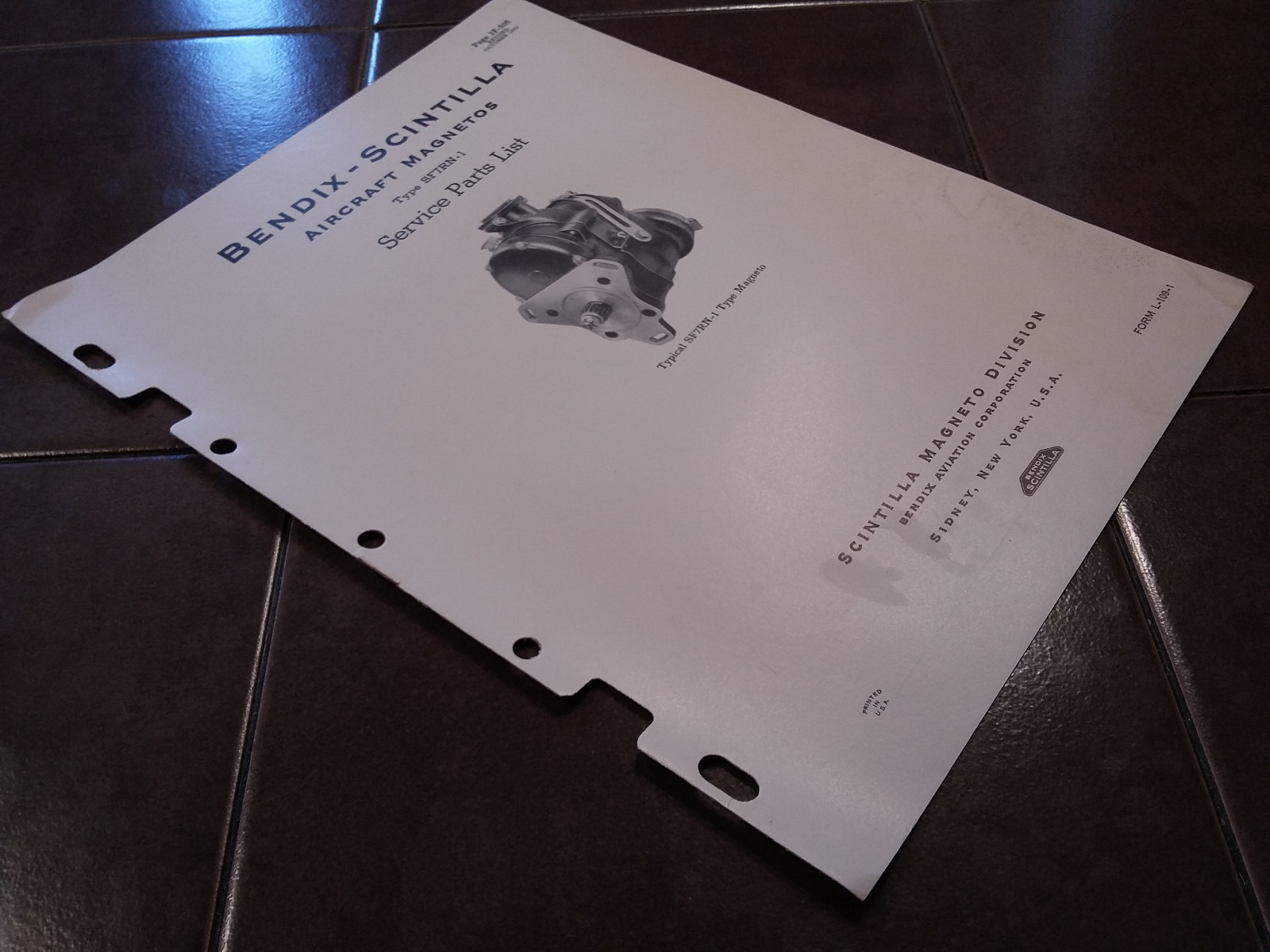Bendix Scintilla SF7RN-1 Parts Booklet