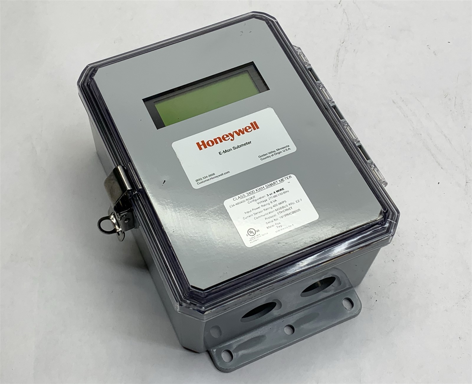 Honeywell E-Mon E34-480400-R-02-KIT Class 3400 kWh Meter Submeter 6VA 480V 400A