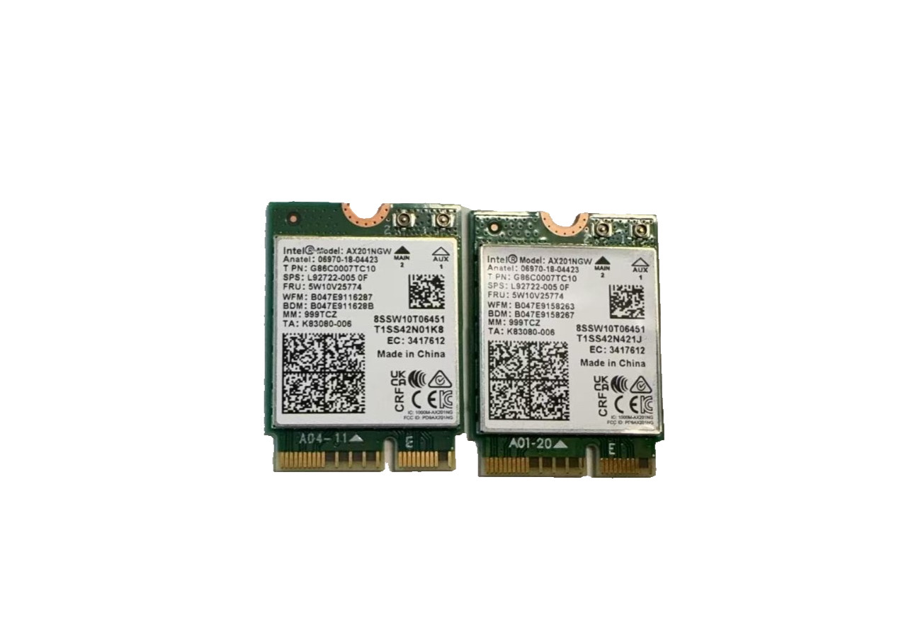 Lot 2 Intel NGFF Dual Band 802.11ac 2.4Gbps WiFi Bluetooth 5.0 Card AX201NGW