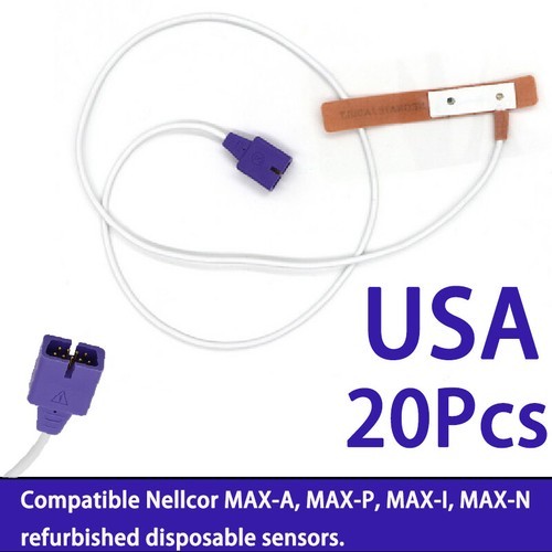 20Pcs Disposable spo2 Sensor Neonate/Adult Pulse Oximeter Fit for MAX-A