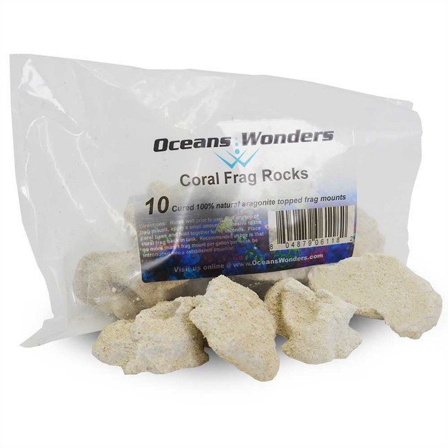 Agrocrete Coral Frag Rocks 1.5" x 2.0" (10 pc) - Oceans Wonders