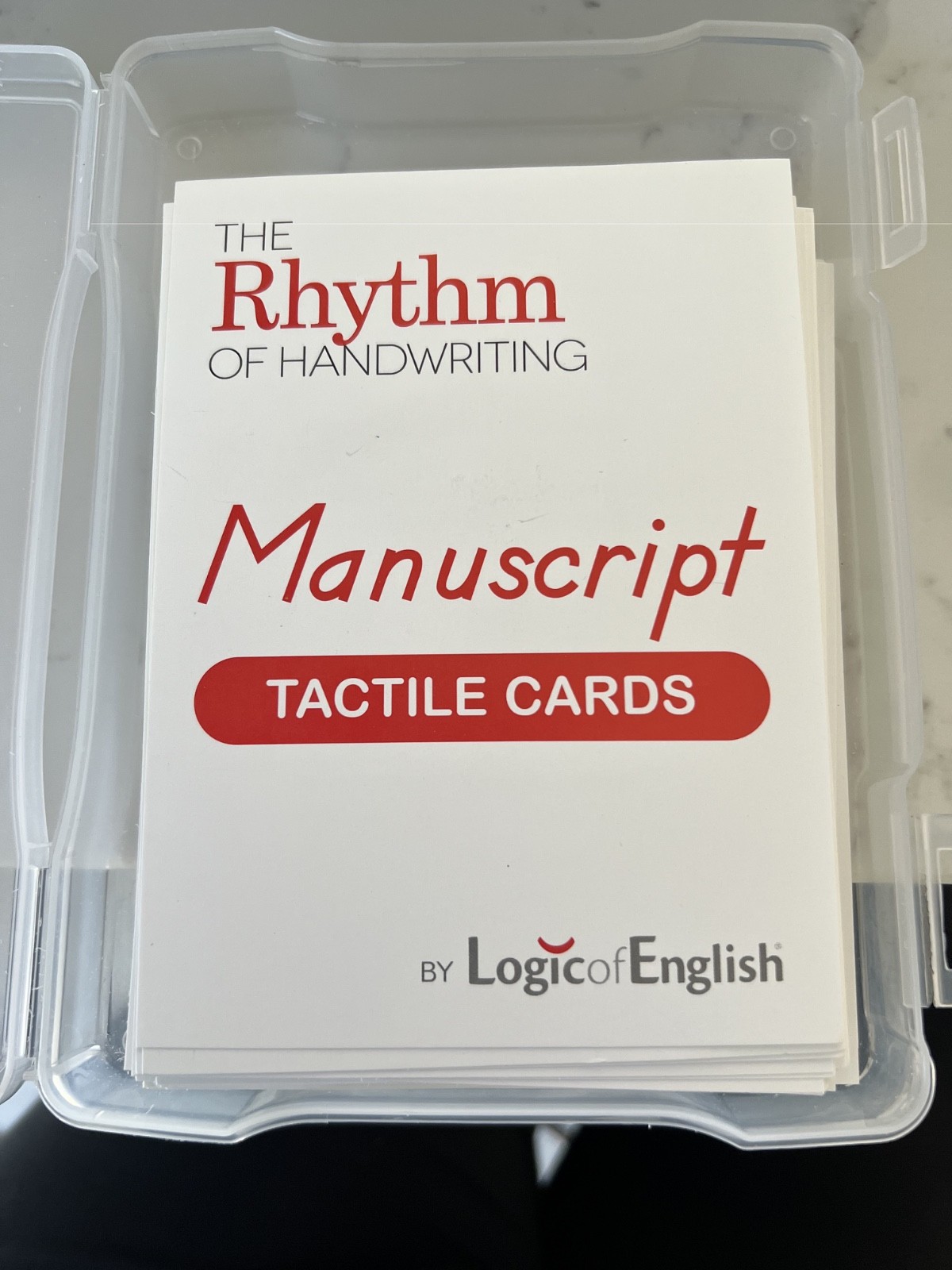 Logic of English Rhythm of Handwriting Manuscript Tactile Cards 2013
