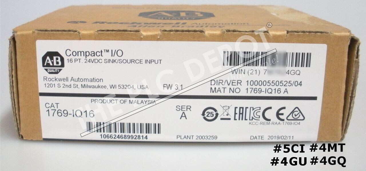 NEW Sealed Allen Bradley 1769-IQ16 CompactLogix Input Module 16-Point 24VDC *QTY