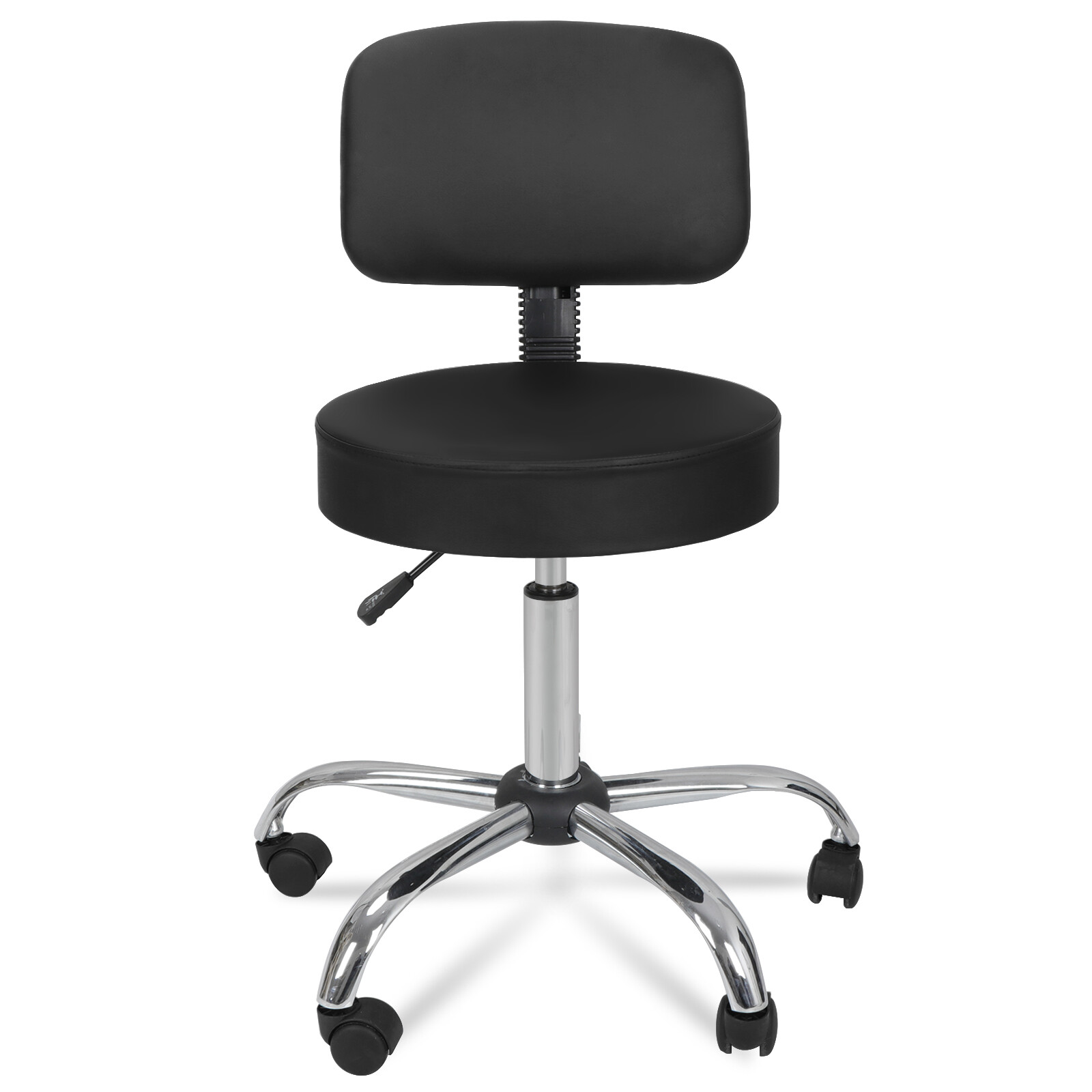 3X Adjustable Salon Stool Hydraulic Rolling Chair Facial Massage Spa W/Back Rest