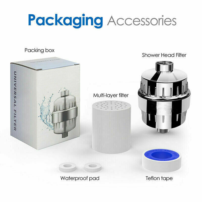 Universal 15 Stage Shower Filter Purifier Remove Chlorine To Hard Water Softener
