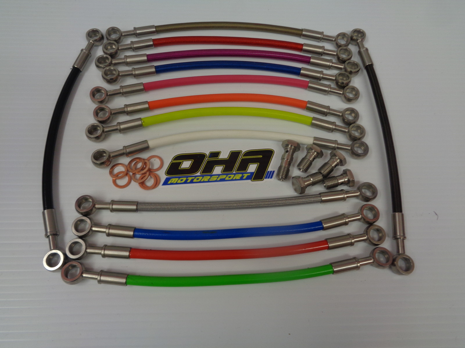 OHA Stainless Steel Braided Clutch Line Kit for Honda GL1200 Aspencade 1984-1987