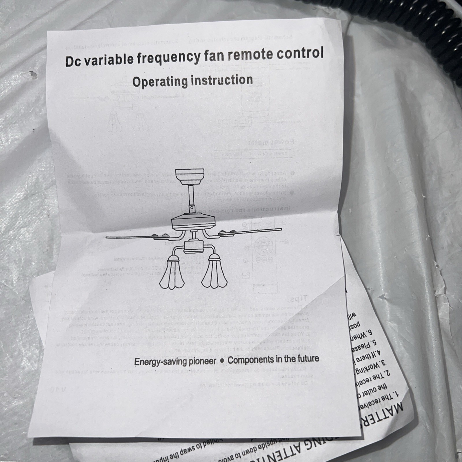Ceiling Fan Remote Control Kit Replacement 6-Speed Timer for DC Fan Light Remote