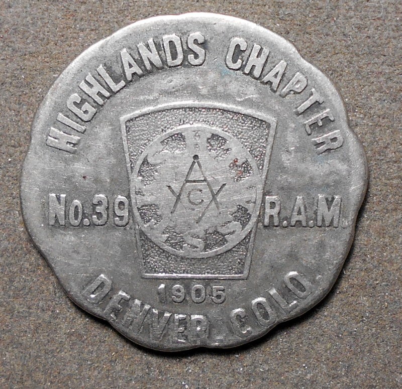 D112 Denver, Colo., Highland Chapter No. 39 R.A.M., Shekel Reverse. Copper nicke