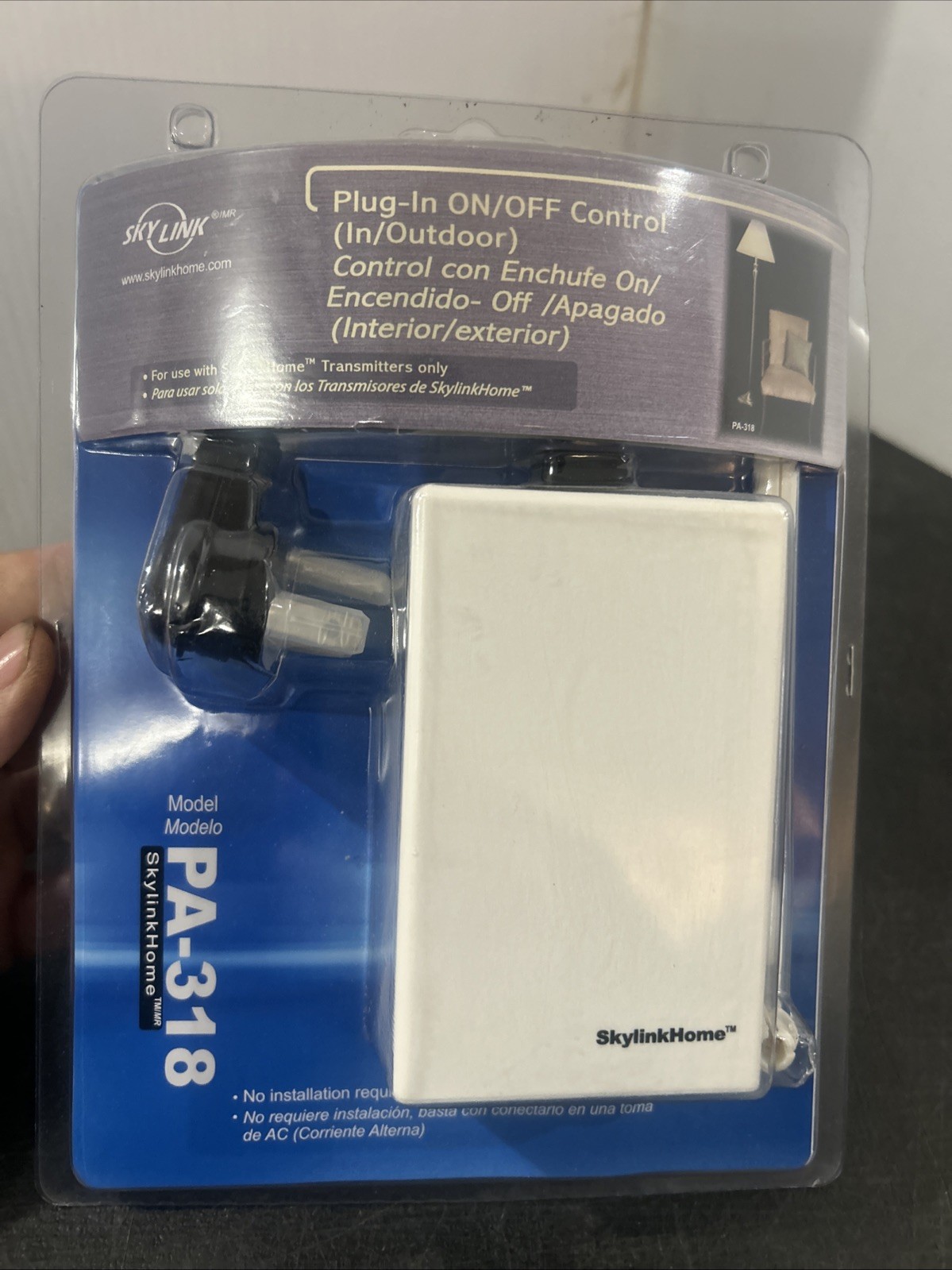 New SkylinkHome PA-318 Plug-In Indoor & Outdoor Electrical Plug Outlet Remote