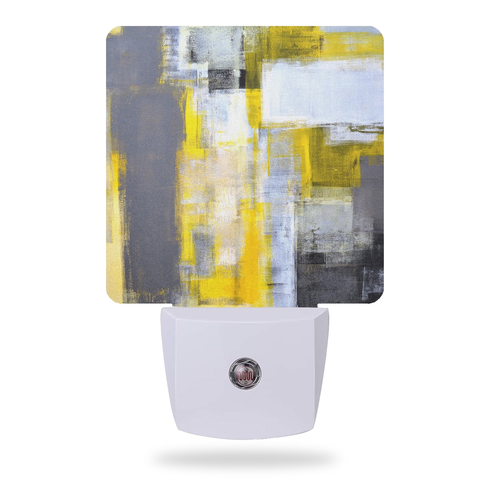 Night LightGrey and Yellow Abstract Art Night Lights Plug into Wall for Boys ...