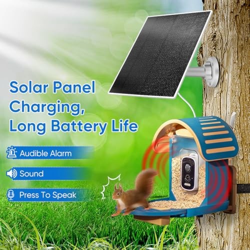 3W Solar Panel for Bird Feeder, Continuously 3W Power with Battery Supply for