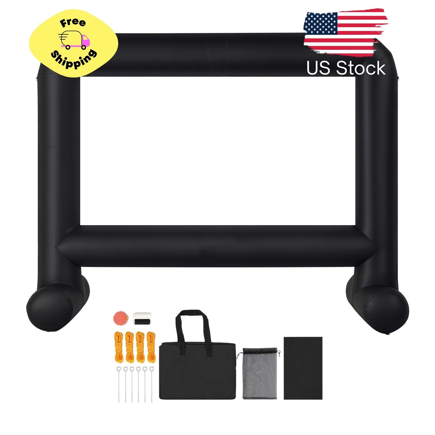 15FT Inflatable Movie Screen with Storage Bag, 16:9 Projection Screen