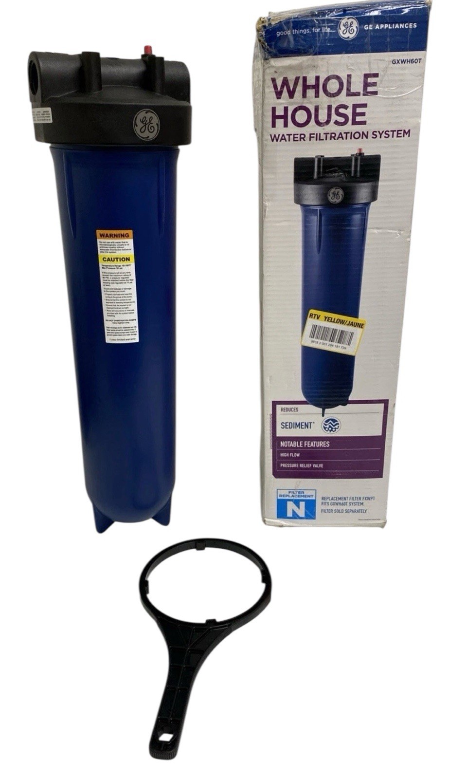 GE Heavy Duty Whole House Water Filtration System GXWH60T-Replaces FXWPT, FXWPX