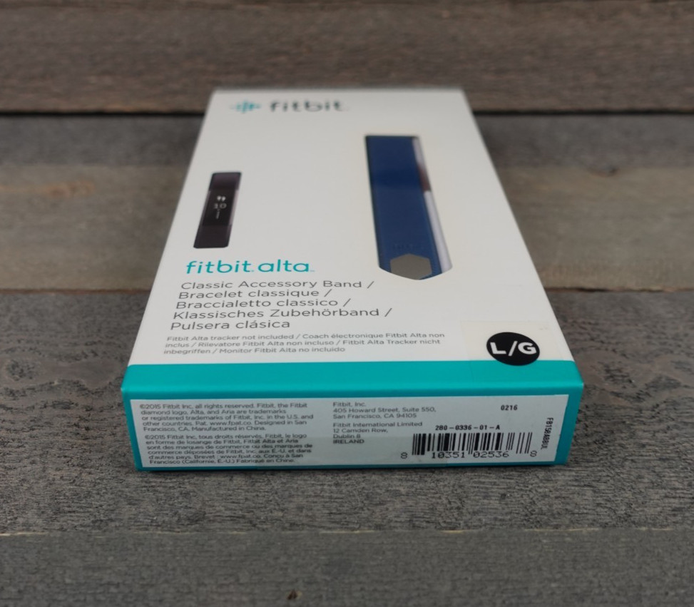Fitbit Alta (Navy Blue) Classic Accessory LARGE Replacement Band - NEW SEALED!