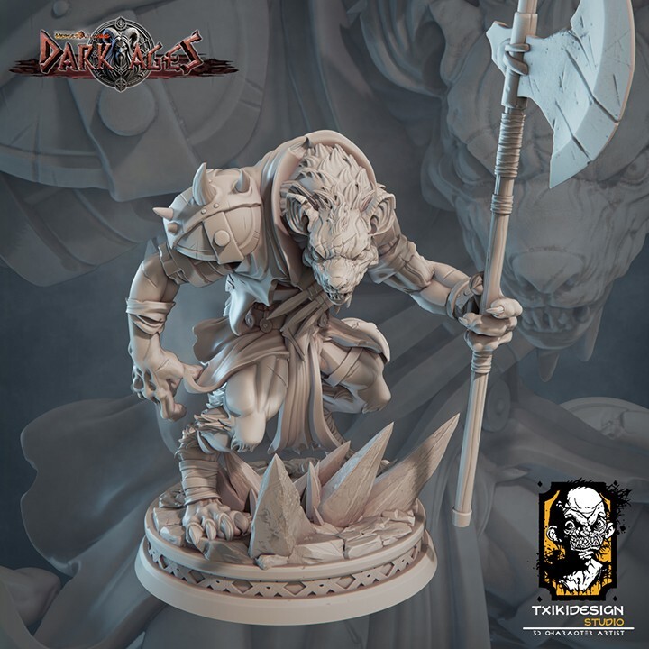 Dungeons and Dragons - Playable Character - Gnoll Snaggur - Barbarian, Fighter