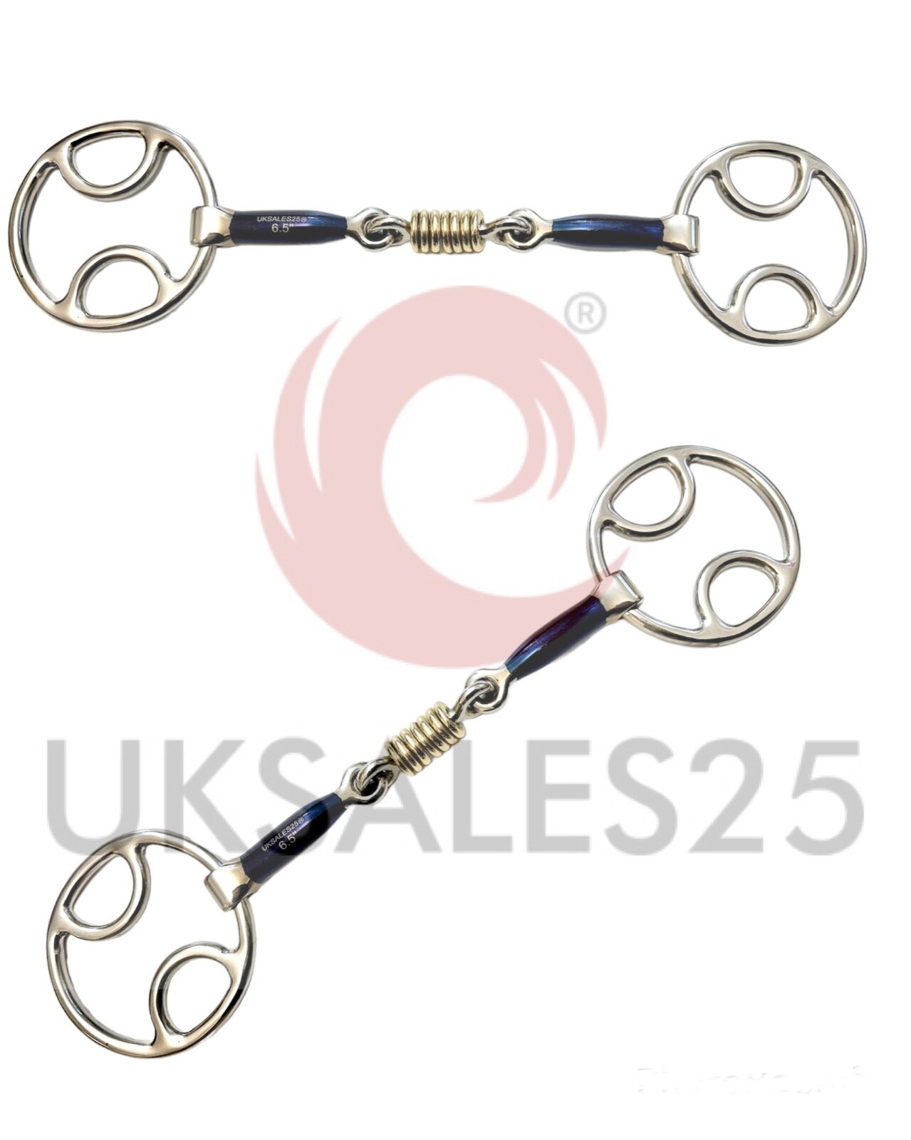 Blue Sweet Iron Bevel Snaffle Bit with Copper Rollers Versand Am Gleichen Tag
