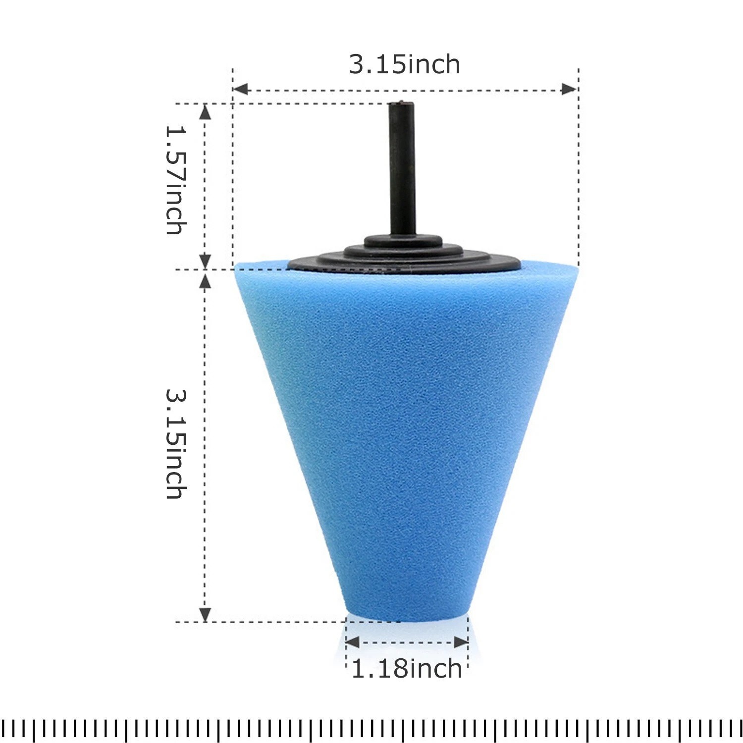 Foam Drill Polishing Cone Ball Pads Kit Car Hub Waxing Buffing Wheel Polisher 5x