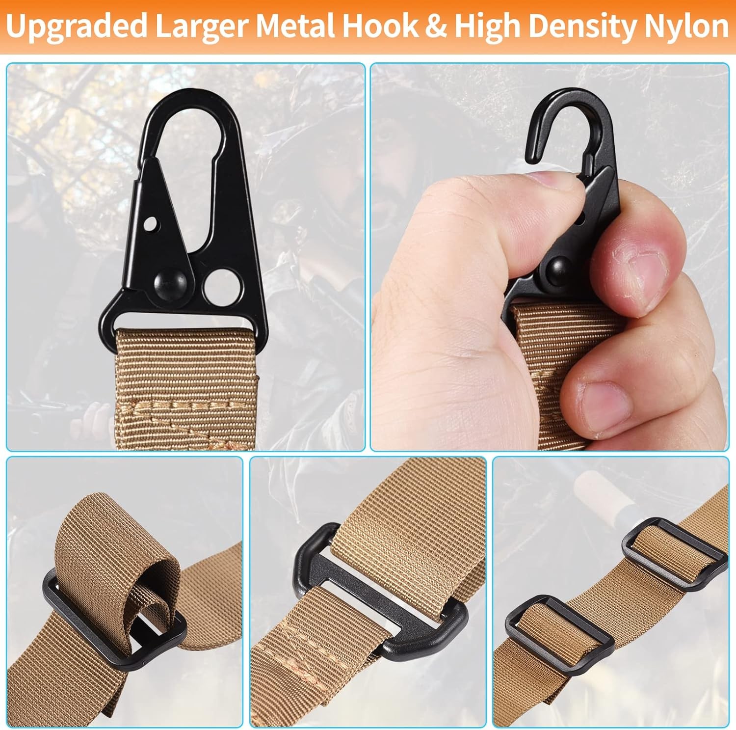 Tactical 2 Point Rifle Sling Quick Release Gun Sling Shoulder Padded Adjustable